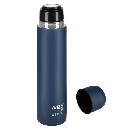 Turistická termoska 1000ml, modrá, izolovaná láhev