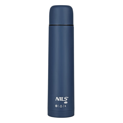 Turistická termoska 1000ml, modrá, izolovaná láhev