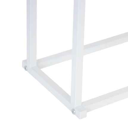 Towel Stand with 2 Bars – Metal & Bamboo