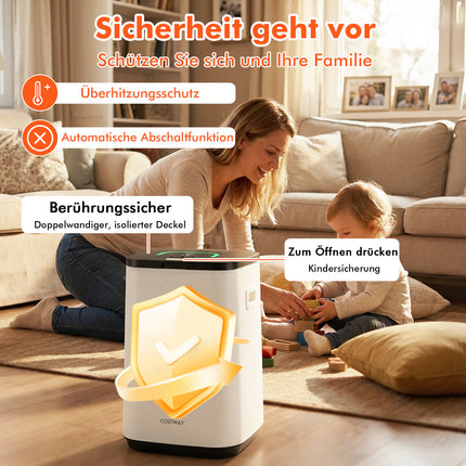 Ohřívač ručníků 23L s časovačem a LED displejem, bílá