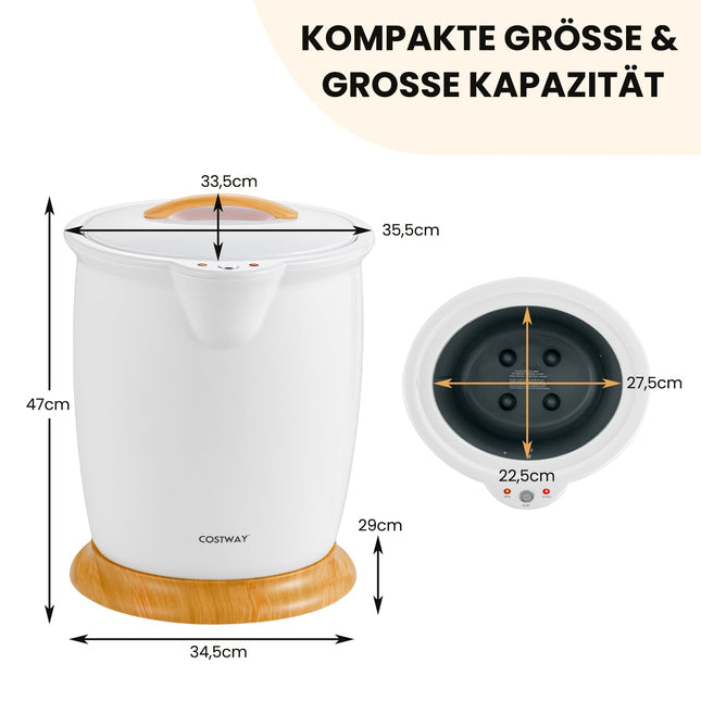 Handdoekverwarmer emmer 20L met geurhouder, draagbare spaverwarmer