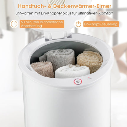 Ohřívací kbelík na ručníky, objem 21L, nastavitelný časovač