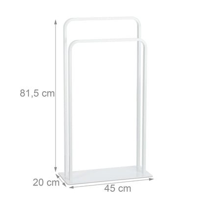 Towel hanger White 2 Bars