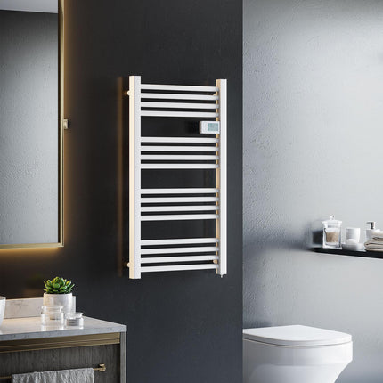 Koupelnový otopný žebřík na ručníky, 540x960 mm, 16 článků, ochrana proti přehřátí