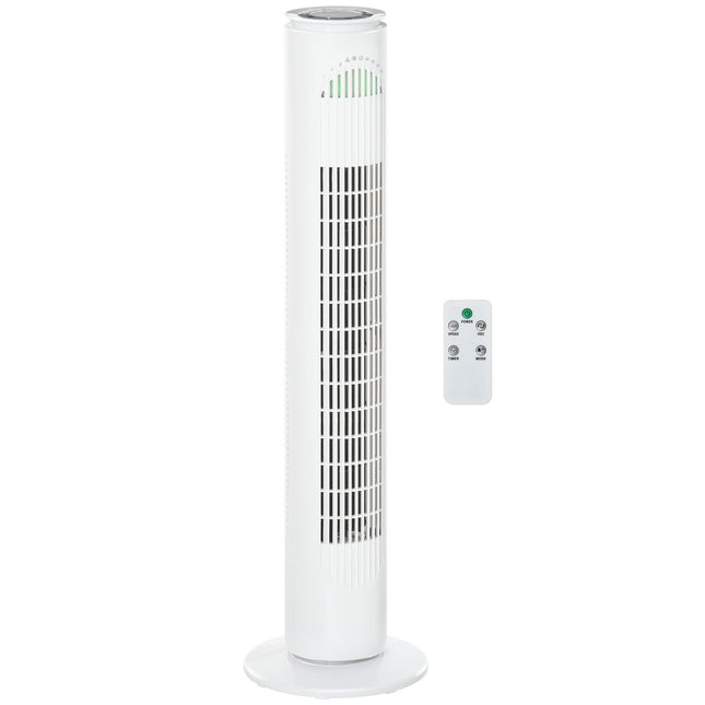 Tower fan with 70° oscillation, 77 cm, 45W, 3 speeds