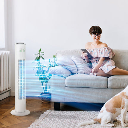 Sloupový ventilátor se 70° oscilací, 77 cm, 45W, 3 rychlosti