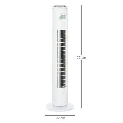 Sloupový ventilátor se 70° oscilací, 77 cm, 45W, 3 rychlosti