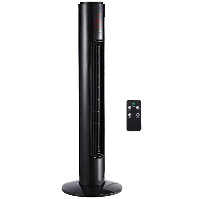 Sloupový ventilátor, černá, dálkový ovladač, 3 rychlosti, 70 oscilace