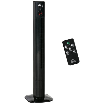 Sloupový ventilátor s dálkovým ovladačem, aroma difuzér, 3 rychlosti, černá