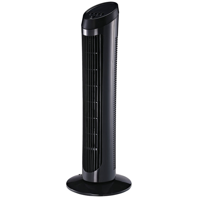 Sloupový stojanový ventilátor, 3 rychlosti, 70° oscilace, 45W, černá