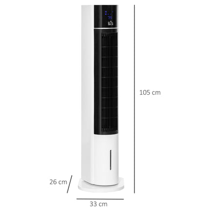 Sloupový ventilátor se zvlhčovačem a dálkovým ovladačem, 3 režimy, časovač