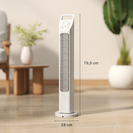 Sloupový ventilátor s dálkovým ovladačem, 3 rychlosti, 3 režimy, časovač