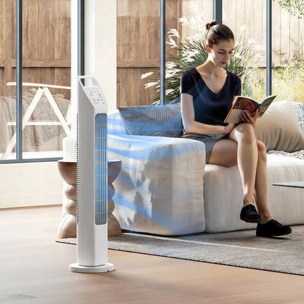 Sloupový ventilátor s dálkovým ovladačem, 3 rychlosti, 3 režimy, časovač