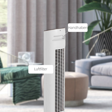 Sloupový ventilátor s dálkovým ovladačem, 3 rychlosti, 85 oscilace