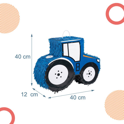 Sada piňata traktor – obsahuje tyč a masku na oči