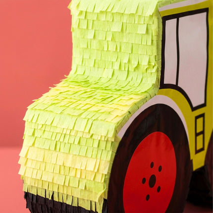 Tractor Piñata Set with Stick & Mask – 40 cm
