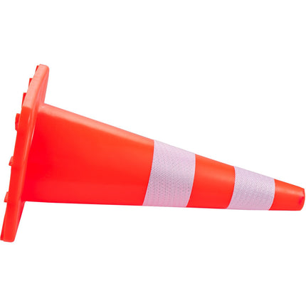Traffic Cones 28 In, 12-Pack PVC, Reflective, Weighted Base