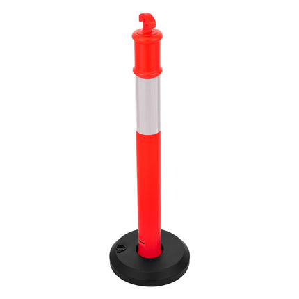 Traffic Delineator Posts, 6 Pack, 1140 mm, Reflective, Fillable Base