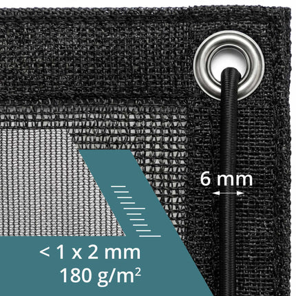Trailer Cargo Net, Fine-Mesh, 3.5 x 7 m, Black