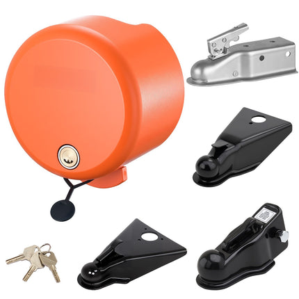 Trailer Coupler Lock, Fits 1-7/8 to 2-5/16 in, 4 Keys