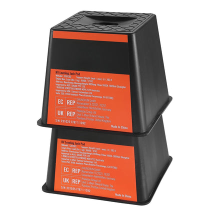Trailer Jack Blocks, 6000 lb Capacity, 4-Pack