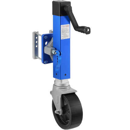 Trailer Jack with Wheel, 1600 lb Swivel, 10 in Lift