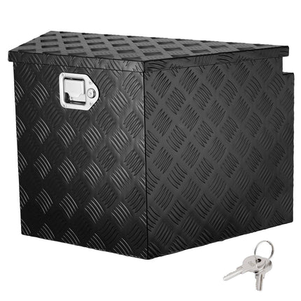 Trailer Tongue Box, Aluminum Diamond Plate, Locking 29x16x18