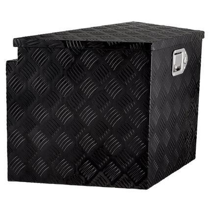 Trailer Tongue Box, Aluminum Diamond Plate, Locking 29x16x18
