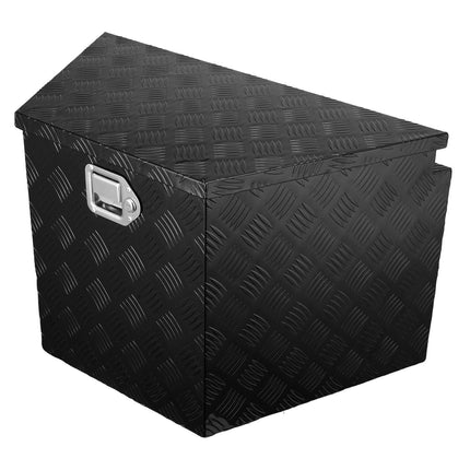 Trailer Tongue Box, Aluminum Diamond Plate, Locking 29x16x18