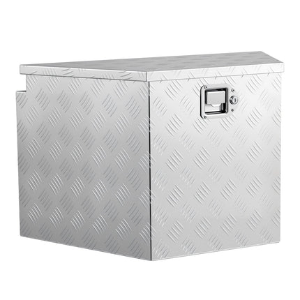 Trailer Tongue Tool Box, Aluminum, Lockable 33 x 19 x 18 in
