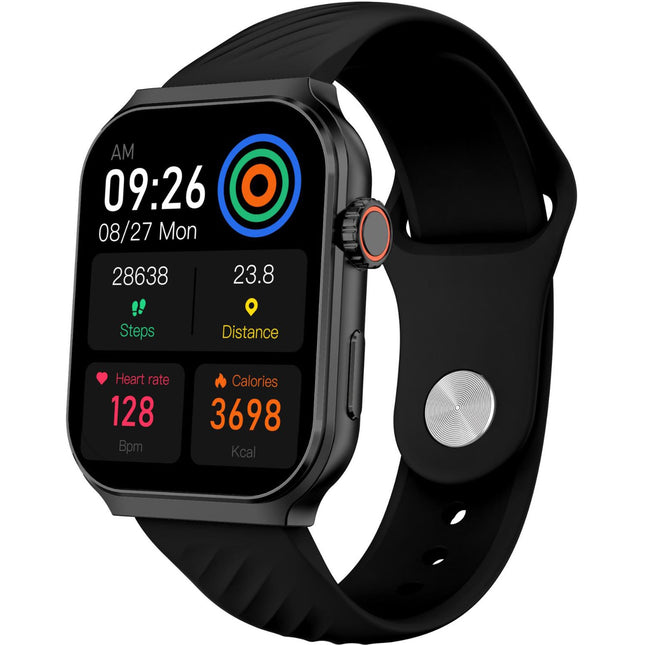 Trainer Ultra Smartwatch mit zwei Armbändern Schwarz + Orange