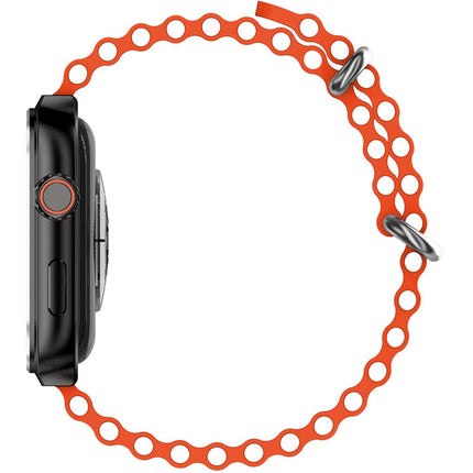 Trainer Ultra Smartwatch mit zwei Armbändern Schwarz + Orange