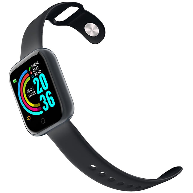 Trainerbeat Smartwatch mit zwei Armbändern Schwarz + Lila