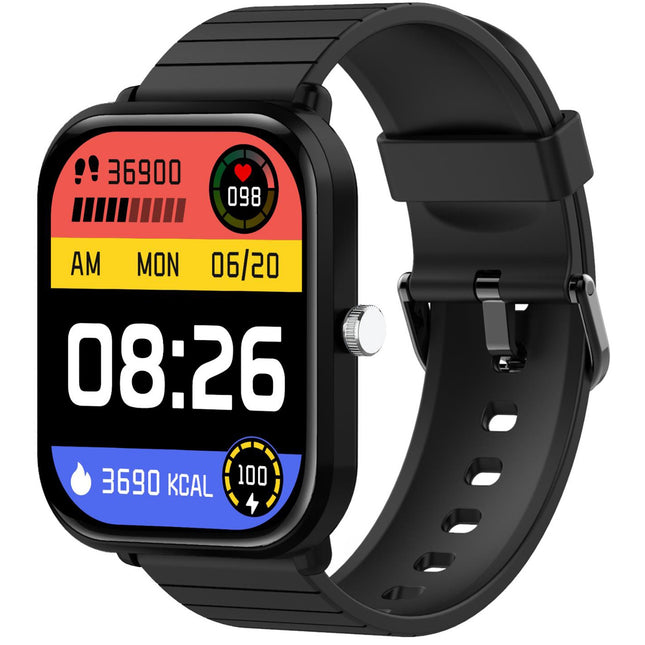 Trainermate 2 Smartwatch mit rechteckigem Zifferblatt Schwarz
