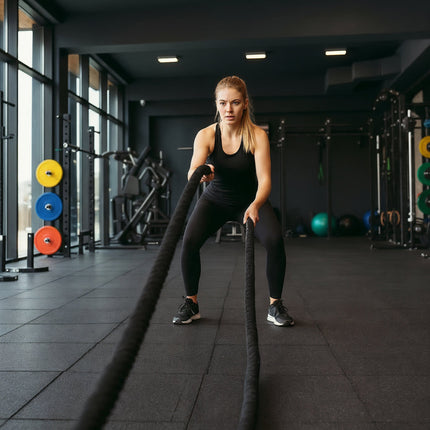Tréninkové lano s obalem, HMS, odolné fitness vybavení