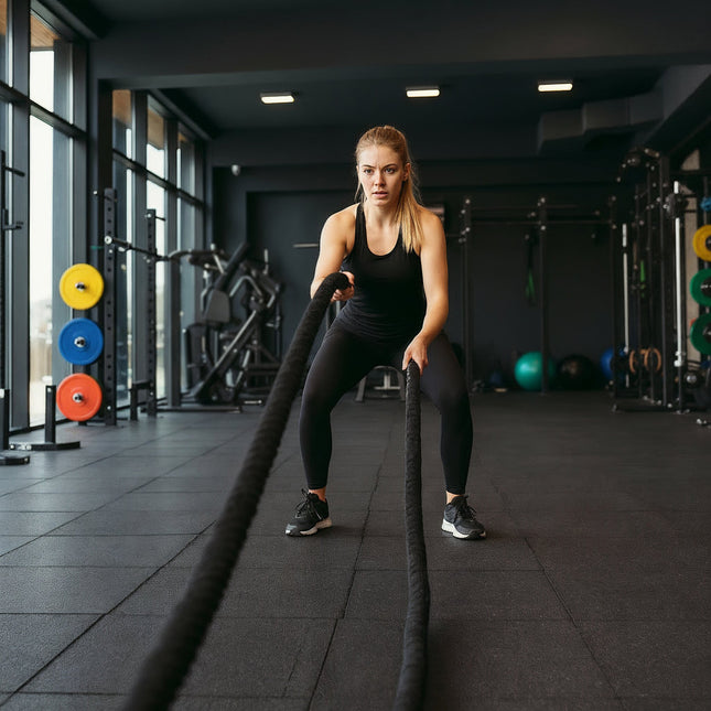 Tréninkové lano s obalem, HMS, odolné fitness vybavení