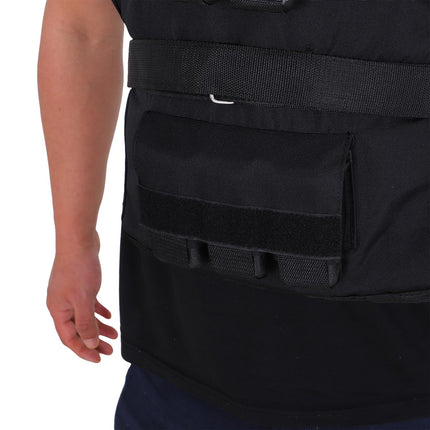 Nastavitelná zátěžová vesta 30 kg pro silový trénink, černá