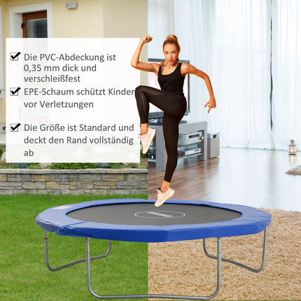 Sada příslušenství k trampolíně s ochrannou sítí a ochranou proti počasí, modrá