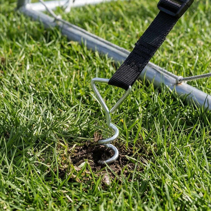Kotvicí sada k trampolíně, 4 spirálové kolíky, nastavitelné popruhy
