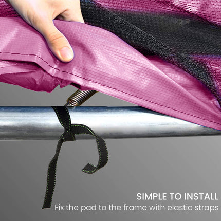 Trampoline Edge Cover, Waterproof, Tear-Resistant, 244cm, Pink