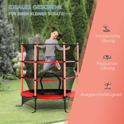 Mini zahradní trampolína s ochrannou sítí, Ø163 cm, do 50 kg