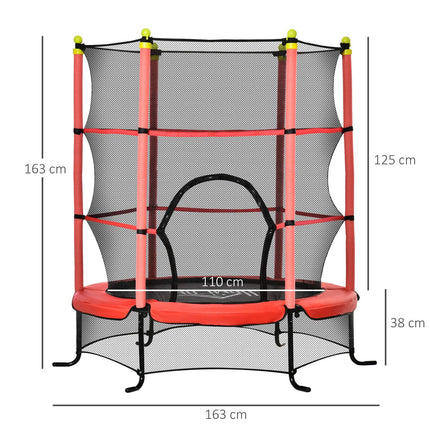 Mini zahradní trampolína s ochrannou sítí, Ø163 cm, do 50 kg
