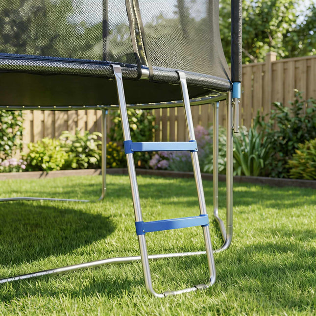 Žebřík k trampolíně 2 stupně, nosnost 150 kg, modrá