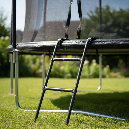 Žebřík k trampolíně, černá ocel, zavěšovací design