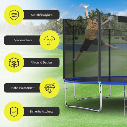 Ochranná síť trampolíny 427cm, pro 8 tyčí, přístup na zip