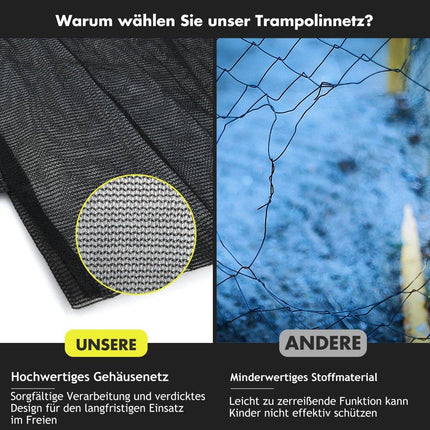 Ochranná síť trampolíny 427cm, pro 8 tyčí, přístup na zip