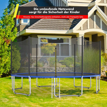 Ochranná síť trampolíny pro zahradní trampolíny náhradní síť na vnější straně se zipem a přezkami Ø 305 cm