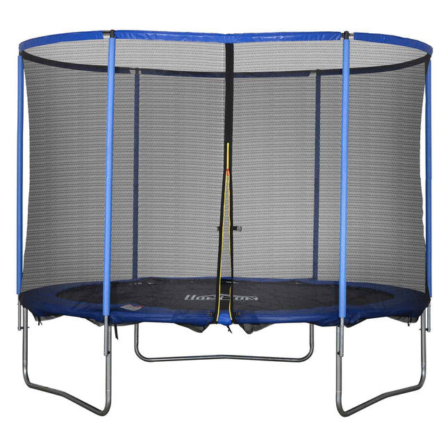 Fitness trampolína s ochrannou sítí, modro-černá, Ø305 cm