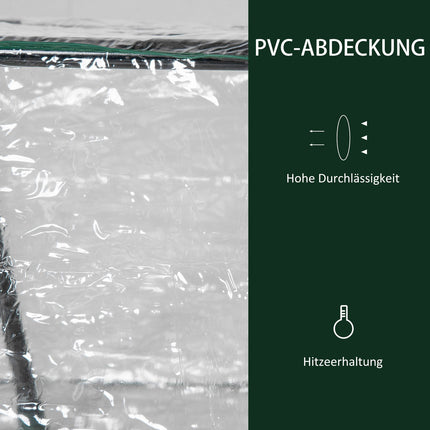 Průhledný PVC skleník s oknem - 120x60x60 cm