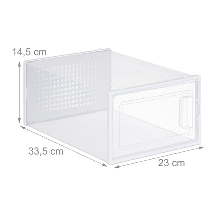 Průhledné úložné boxy na boty, sada 12 ks